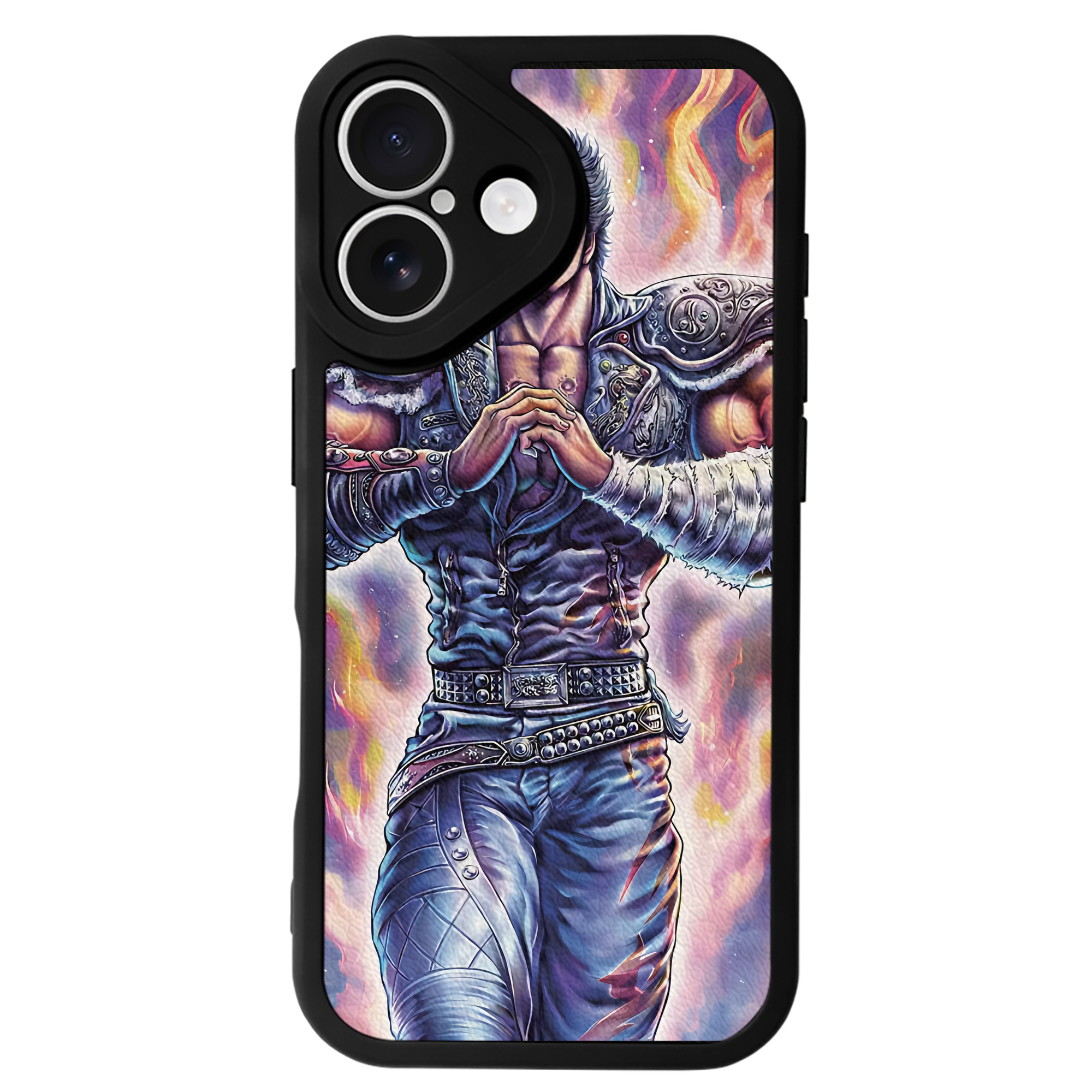 （画像用） 北斗の拳 Fist of the North Star 【iPhone 16シリーズ対応】シリコンスマホケース（レザー調） 材質：シリコン
